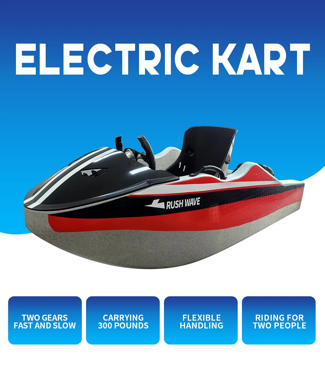 RUSHWAVE boat jetski mini electric boat Lithium Battery High speed water entertainment surfboard mini speed boat