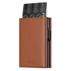 VC302- Side Slider Mechanism, with/without Back Zipper Pocket, Magnetic Strip Closure Tri-fold Wallet - Emporium Shop