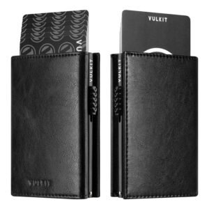 VC302- Side Slider Mechanism, with/without Back Zipper Pocket, Magnetic Strip Closure Tri-fold Wallet - Emporium Shop